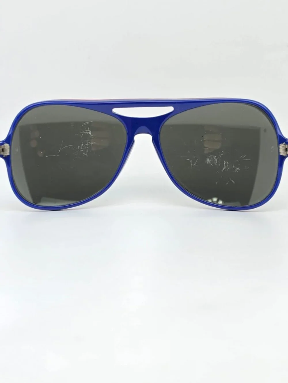 Ray-Ban B&L L9722 Powderhorn Black Frame G-31 Silver Mirror Aviator Sunglasses